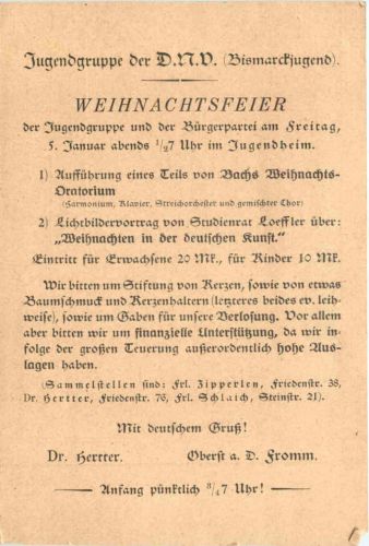 Heilbronn - Bismarckjugend Weihnachtsfeier