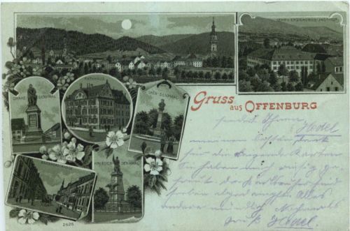 Gruss aus Offenburg - Litho