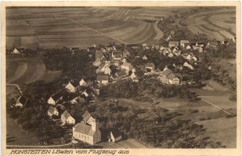 Honstetten in Baden vom Flugzeug aus