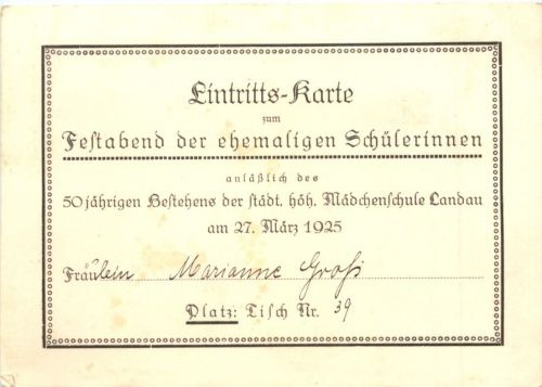 Landau -- 50 Jahre höhere Töchterschule