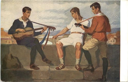 Künstler Ak Otto Höger - Wandervögel
