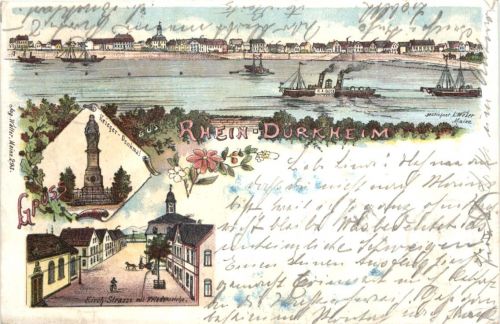 Rhein-Dürkheim - Litho - Worms