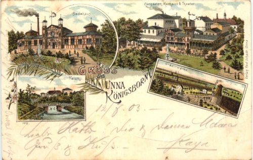 Gruss aus Unna Königsborn - Litho
