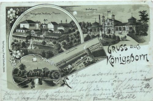 Gruss aus Königsborn Unna - Litho
