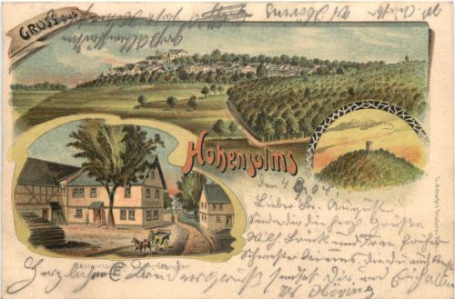 Gruss aus Hohensolms - Litho - Hohenahr
