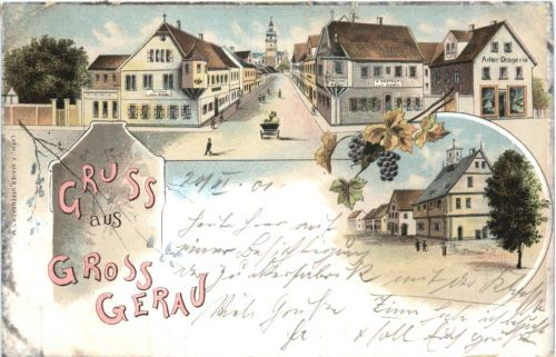 Gruss aus Gross-Gerau - Litho
