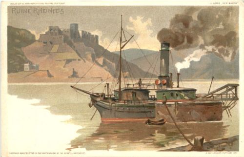 Ruine Rheinfels - Litho