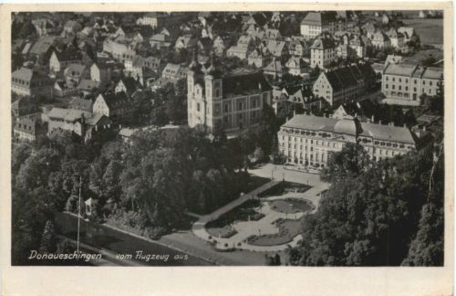 Donaueschingen vom Flugzeug aus