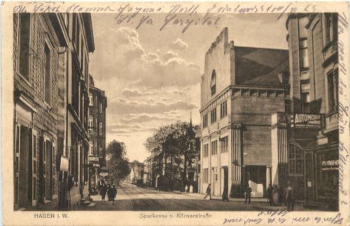 Hagen in Westfalen - Sparkasse und Körnerstrasse