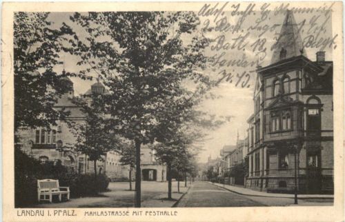 Landau Pfalz - Mahlastrasse mit Festhalle