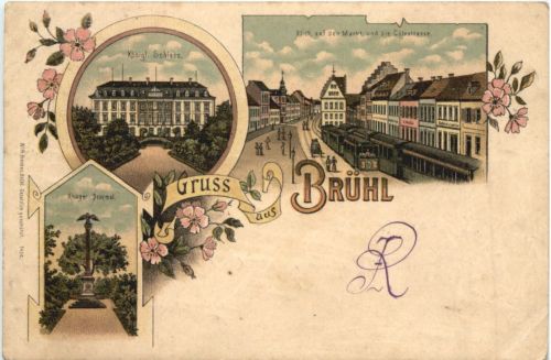 Gruss aus Brühl - Litho