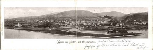 Gruss aus Nieder und Oberlahnstein - Klappkarte