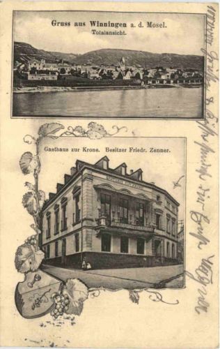 Gruss aus Winningen an der Mosel - Gasthaus zur Krone