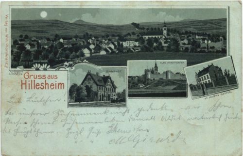 Gruss aus Hillesheim Eifel - Litho