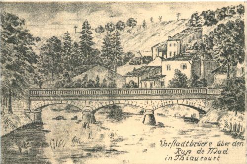 Thiaucourt - Vorstadtbrücke über den Rup de Mad