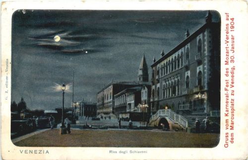 Venezia - Riva degli Schiavoni - Karneval Fest Mozart Verein 1904