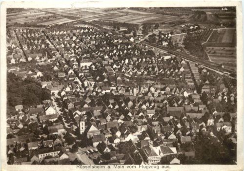 Rüsselsheim am Main vom Flugzeug aus