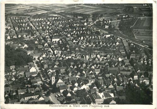 Rüsselsheim am Main vom Flugzeug aus