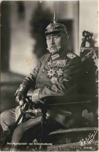 Reichsprösident von Hindenburg
