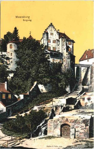 Meersburg - Burgweg - Künstler AK Eugen Felle