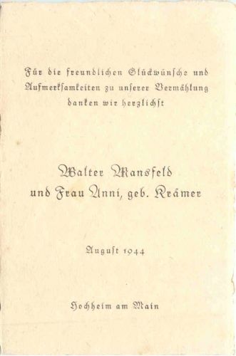 Hochheim am Main - Vermählung