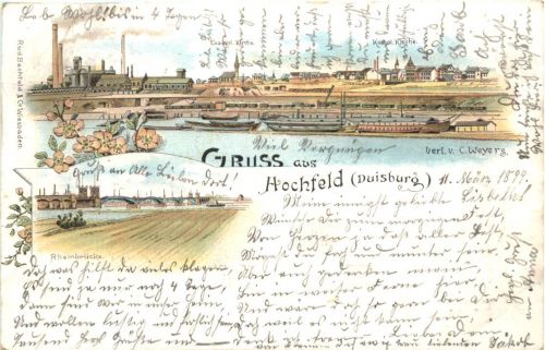Gruss aus Hochfeld Duisburg - Litho