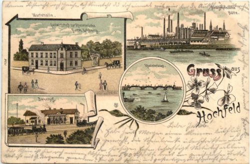 Gruss aus Hochfeld Duisburg - Litho