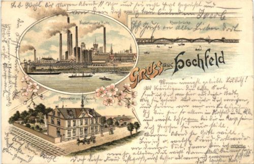 Gruss aus Hochfeld Duisburg - Litho