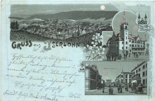 Gruss aus Iserlohn - Litho
