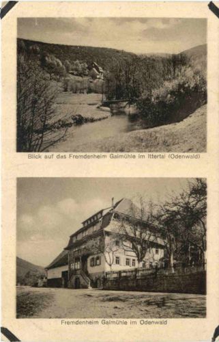 Fremdenheim Gaimühle im Odenwald Ittertal - Vöhl