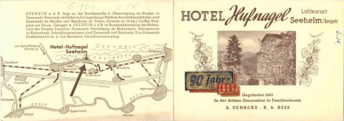 Seeheim - Hotel Hufnagel - Klappkarte