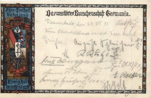Darmstadt - Burschenschaft Germania - Studentika