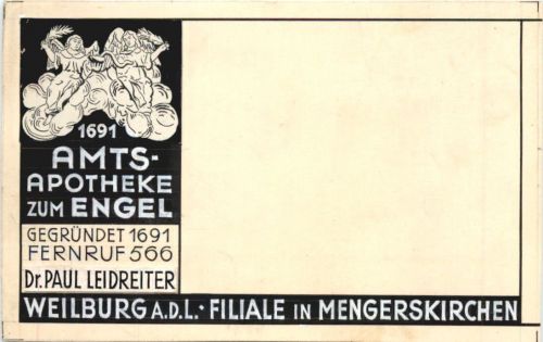 Weilburg an der Lahn - Amts-Apotheke zum Engel - Mengerskirchen