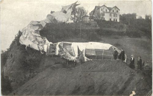 Weilburg - Das verunglückte Luftschiff Zeppelin