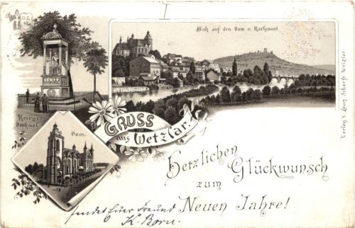 Gruss aus Wetzlar - Neujahr - Litho