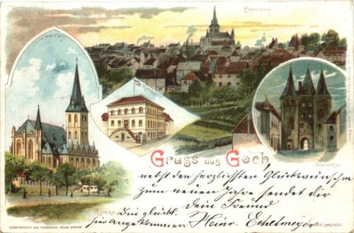 Gruss aus Goch - Litho