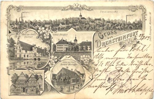 Gruss aus Drensteinfurt - Litho