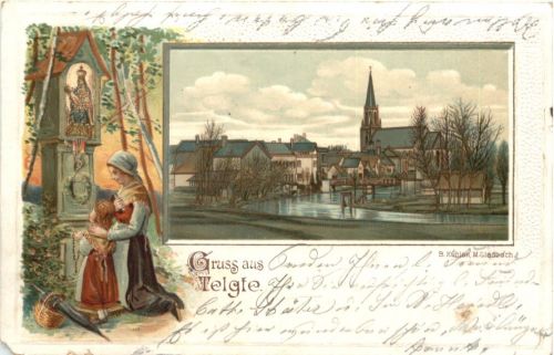 Gruss aus Telgte - Litho