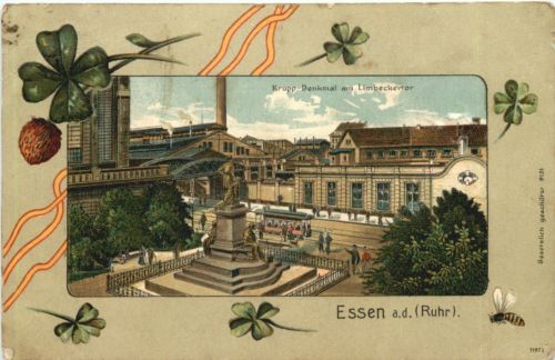 Essen an der Ruhr - Krupp Denkmal - Litho
