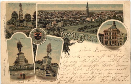 Gruss aus Düren - Litho