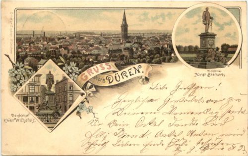 Gruss aus Düren - Litho