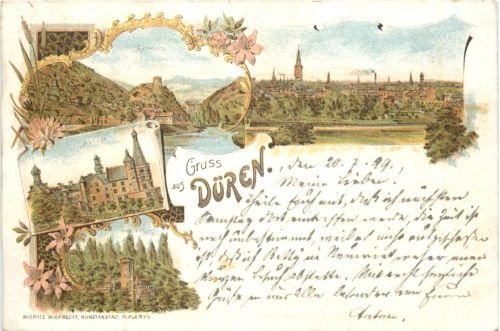 Gruss aus Düren - Litho