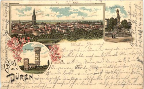 Gruss aus Düren - Litho