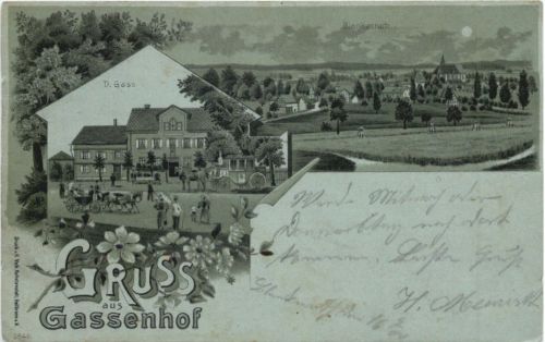 Gruss aus Gassenhof - Litho - Blankenrath