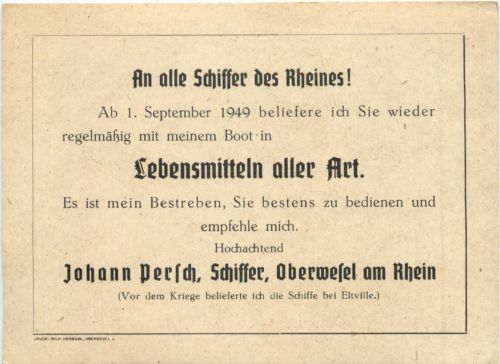 Oberwesel - Schiffer Johann Persch