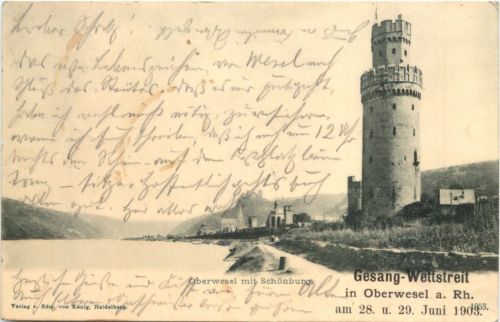 Oberwesel - Gesang Wettstreit 1903