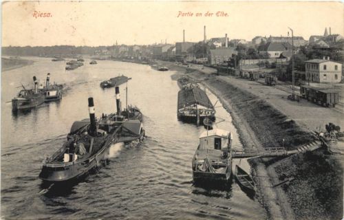Riesa - Partie an der Elbe