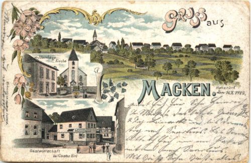 Gruss aus Macken Hunsrück - Litho
