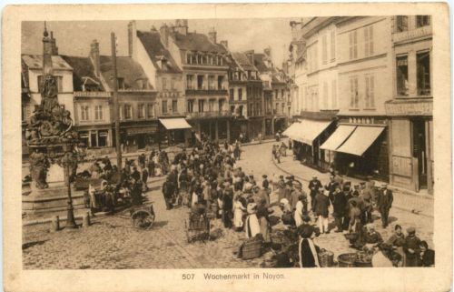 Wochenmarkt in Noyon - Feldpost
