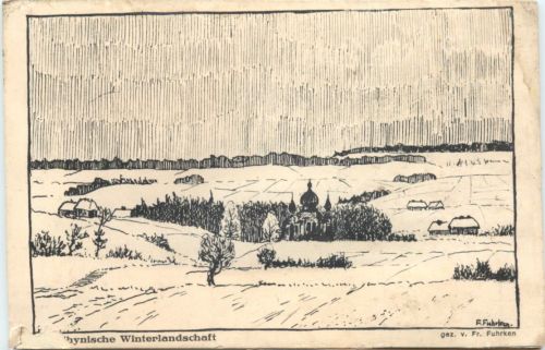 Walhynische winterlandschaft - Feldpost